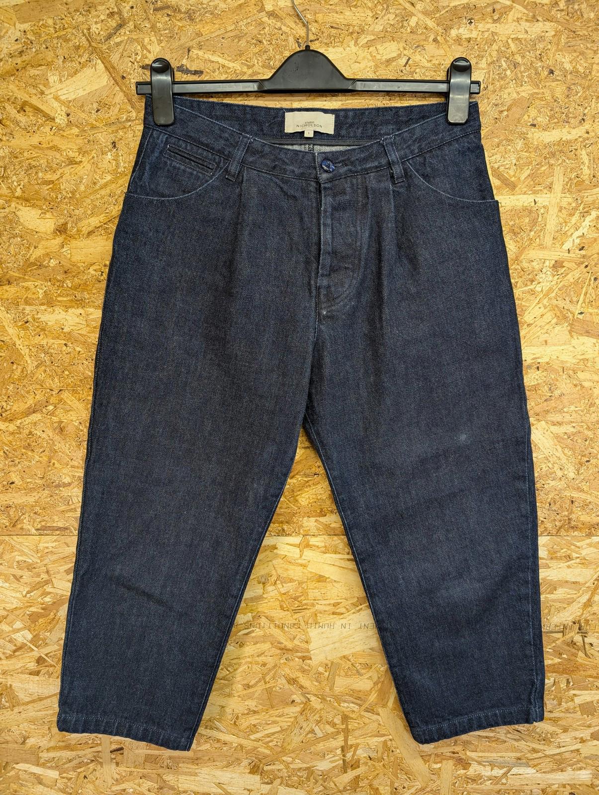 Studio Nicholson Dee Jeans Womens W29 Size 1 Cropped Japanese Balloon Blue