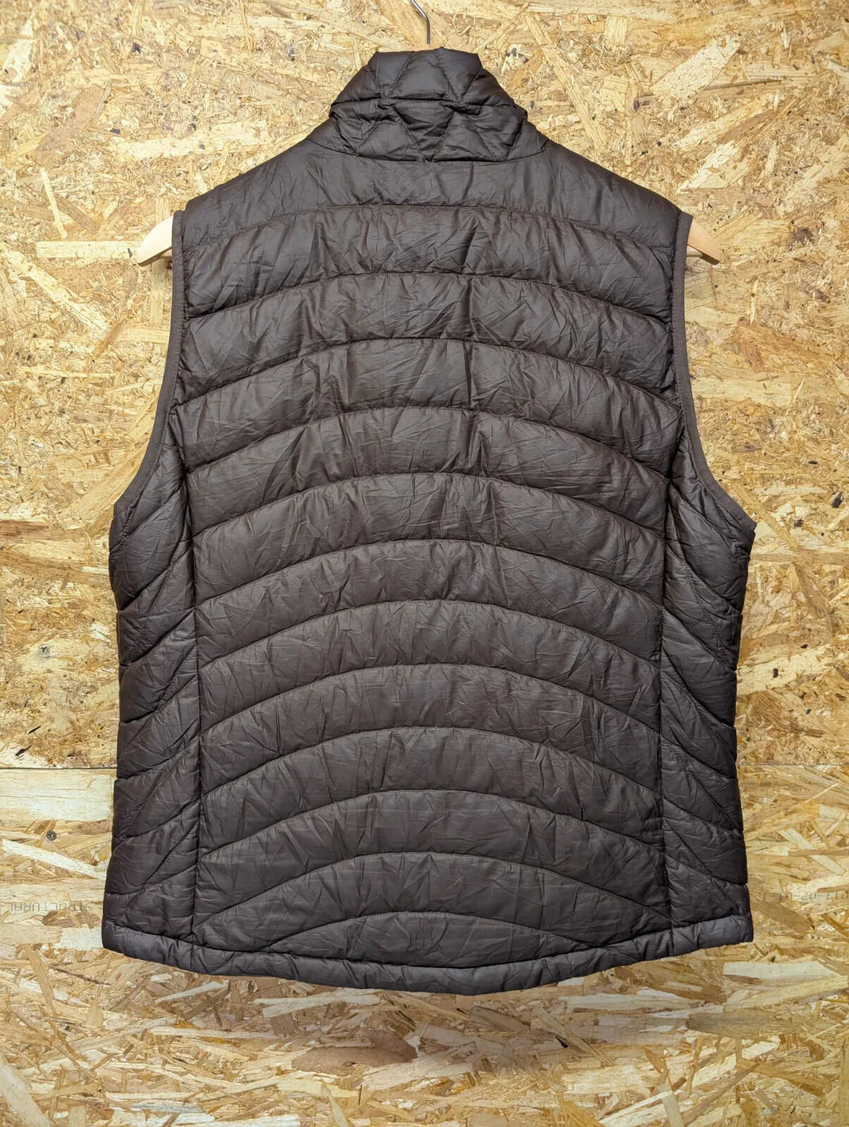 Patagonia Down Sweater Vest Womens Large Brown Full Zip Quilted Puffer Gilet