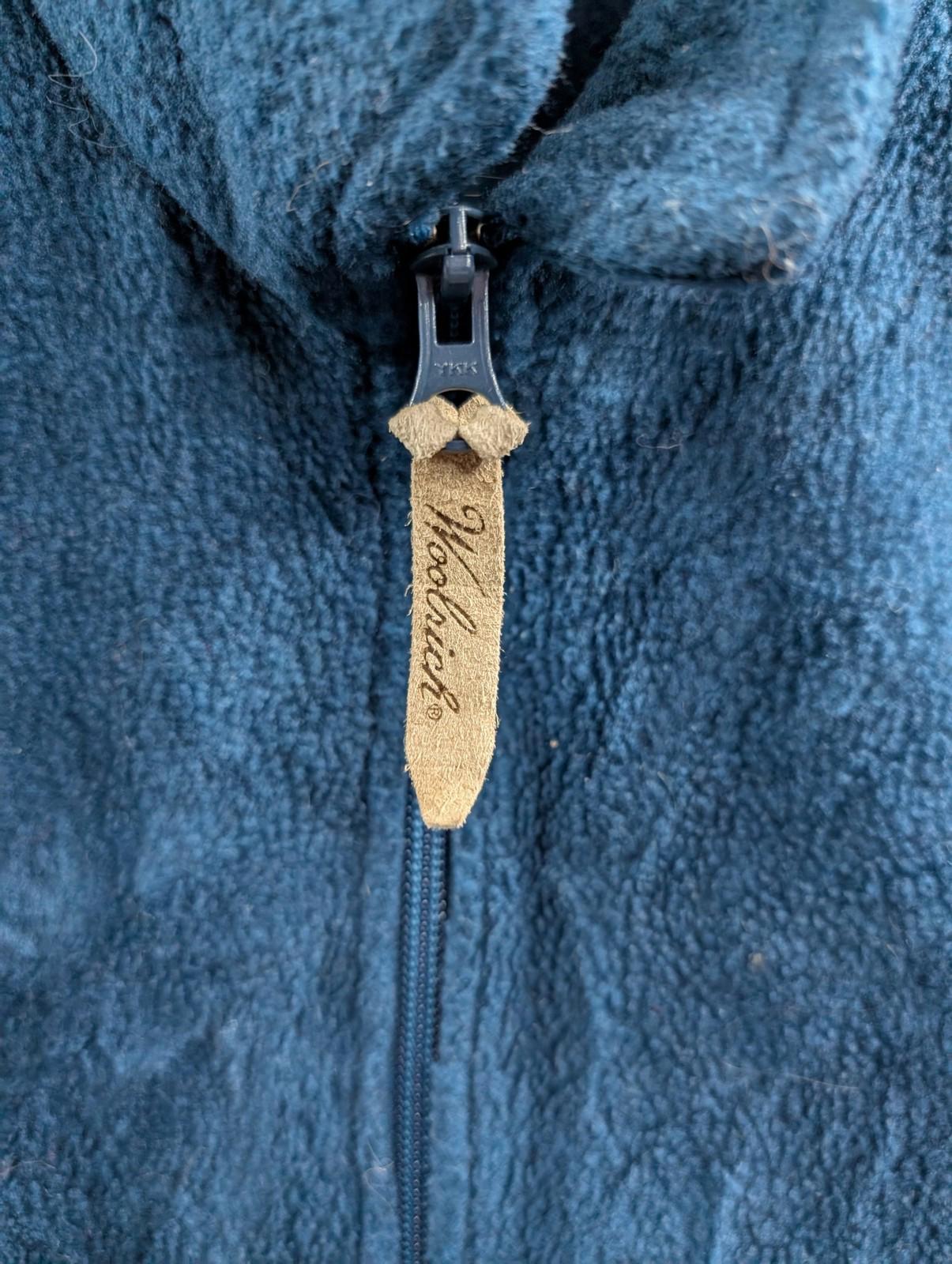 Woolrich Fleece Gilet XL Women Vest Teal Blue Front Zip Layer Bodywarmer Walking