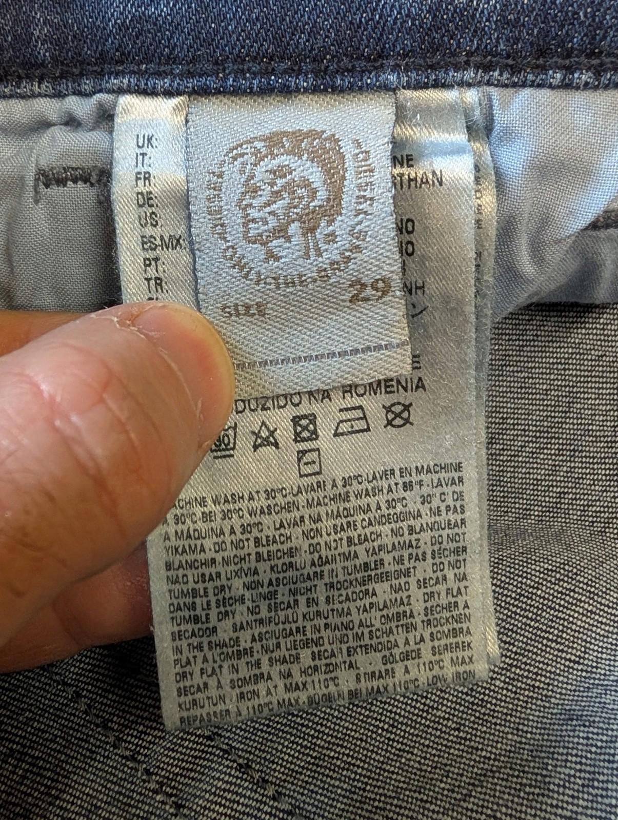 Diesel Skinzee-Low Jeans W29 L32 Women Blue Denim Distressed Slim Fit Skinny