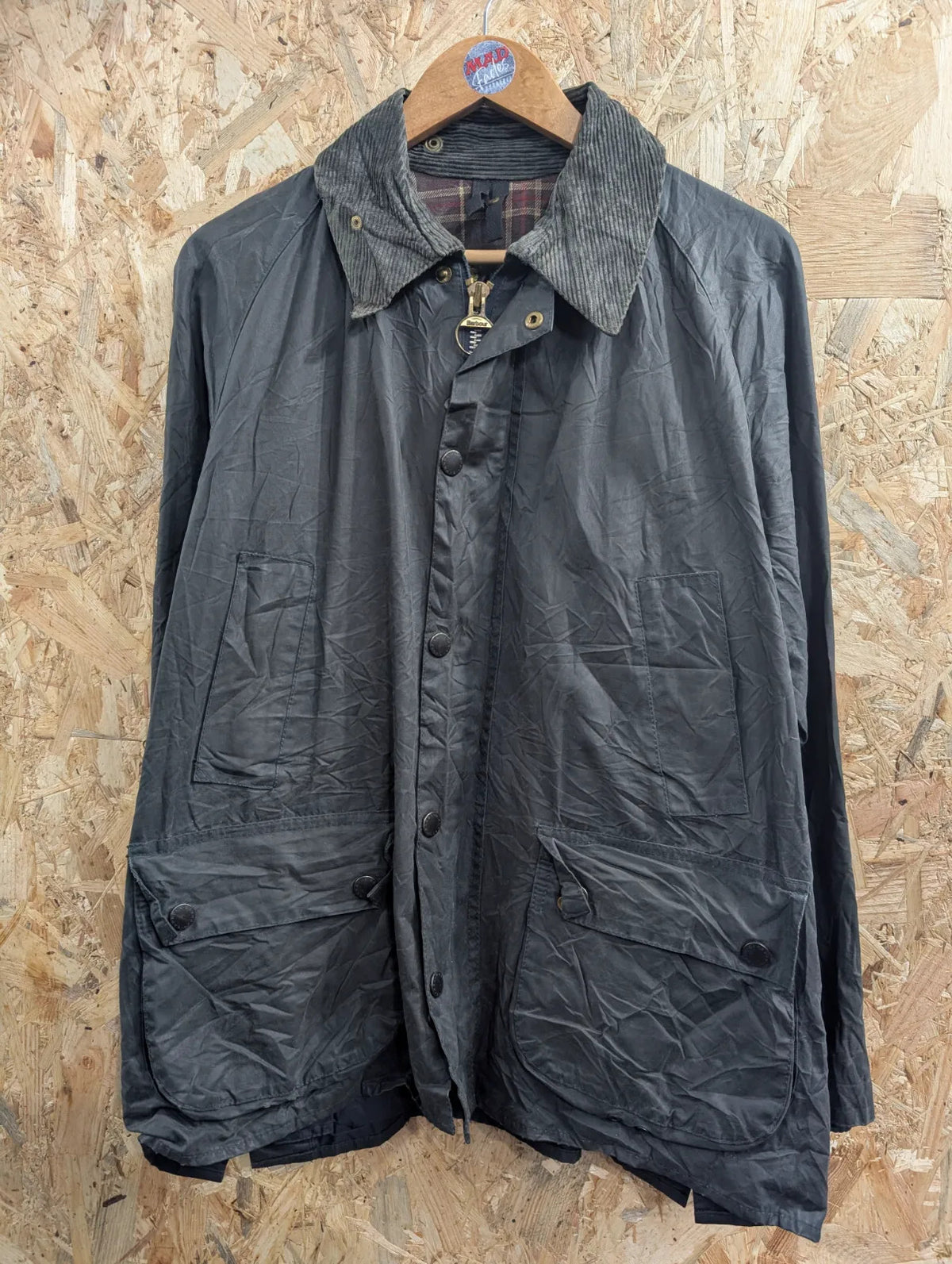 Barbour Wax Bedale Jacket Mens Medium C40 102cm Black A105 England Made 90s