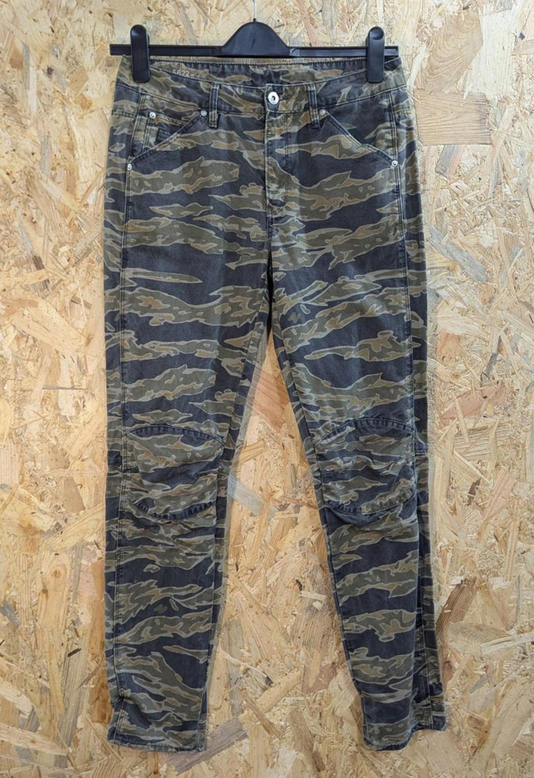 G-Star Elwood Tiger Camo Skinny Jeans Size 8 W26 L34 Women 3D Mid Boyfriend COJ