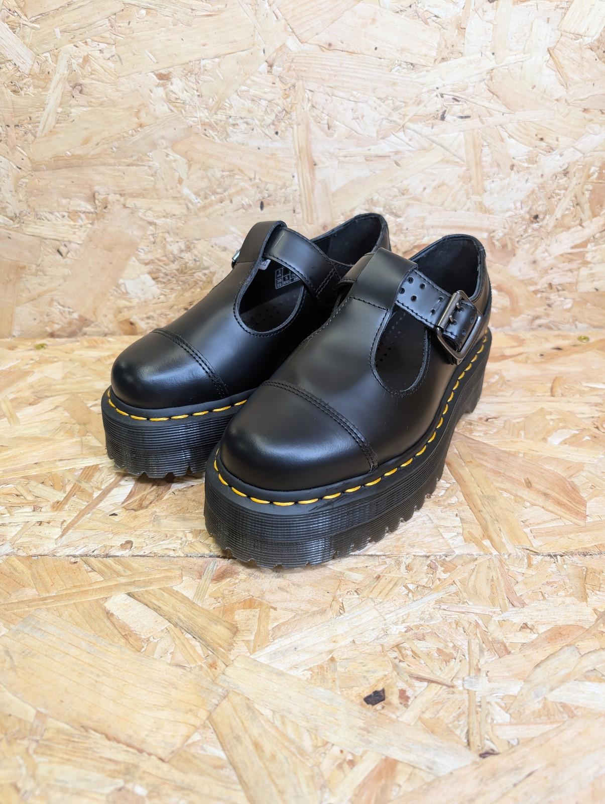 Dr. Martens Bethan Womens UK 3 EU 36 Black Mary Jane Platform Flats Y2K Style