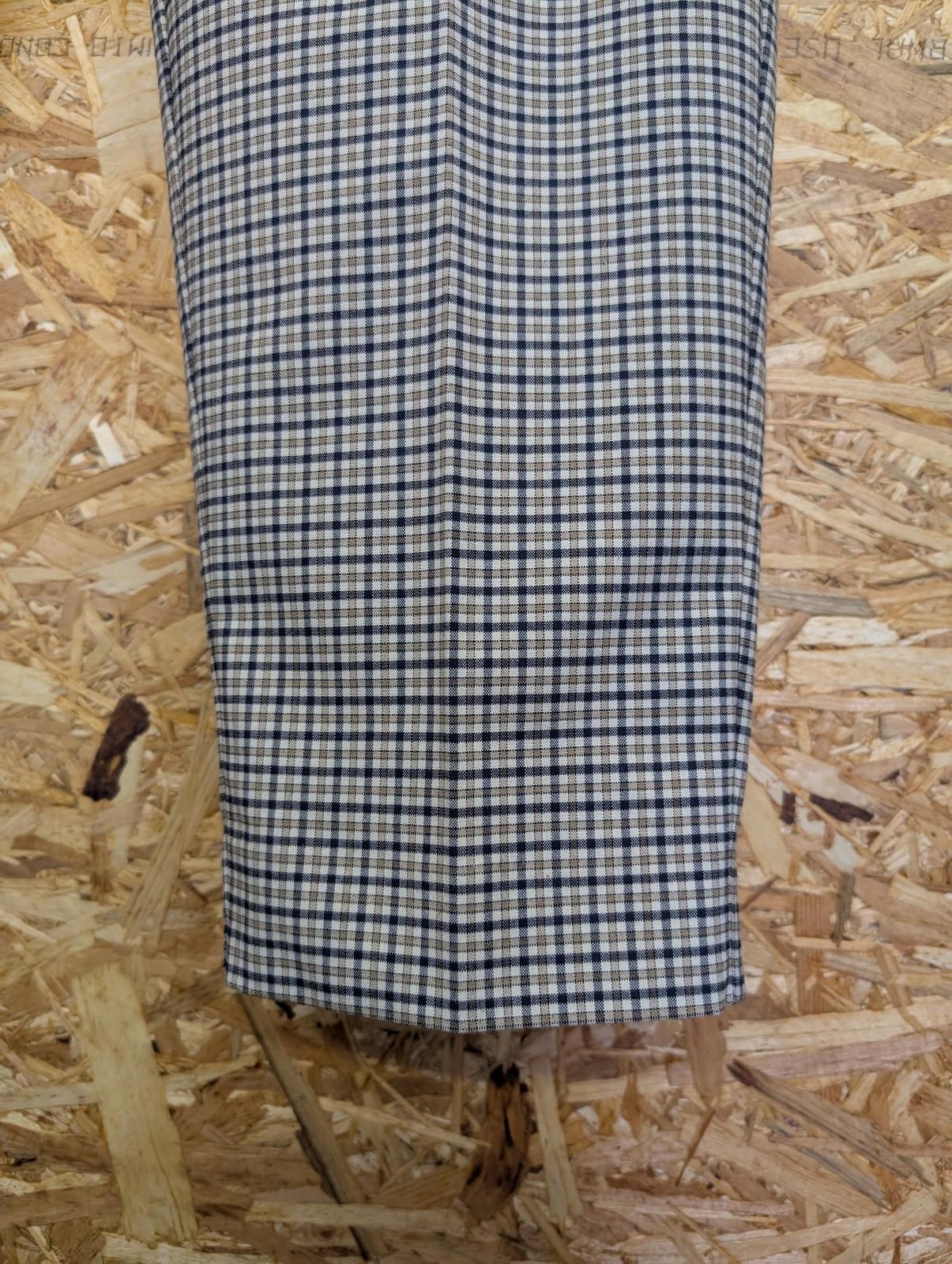 Lacoste Live Trousers W36 L29 Men Check Slim Fit Beige Golf Smart Cropped