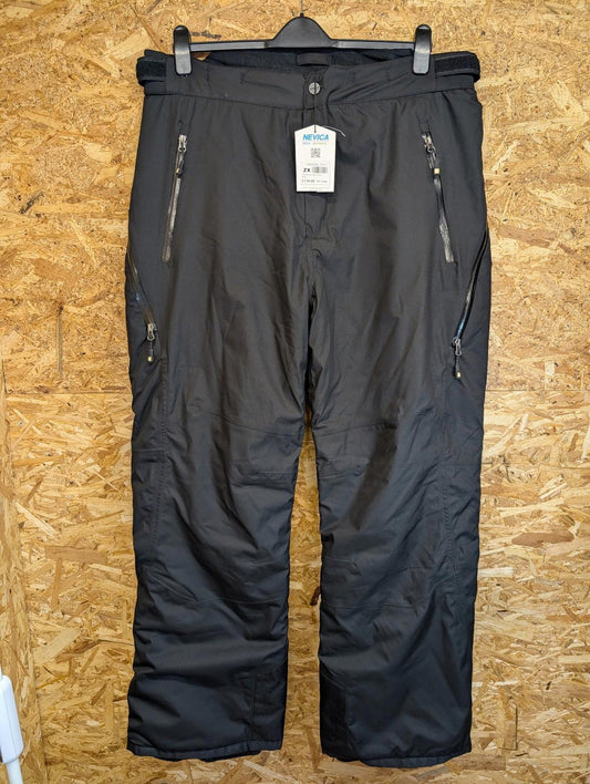 Nevica ZX Mens Ski Trousers XXL W36 W38 Black Waterproof Snow Pants Salopettes