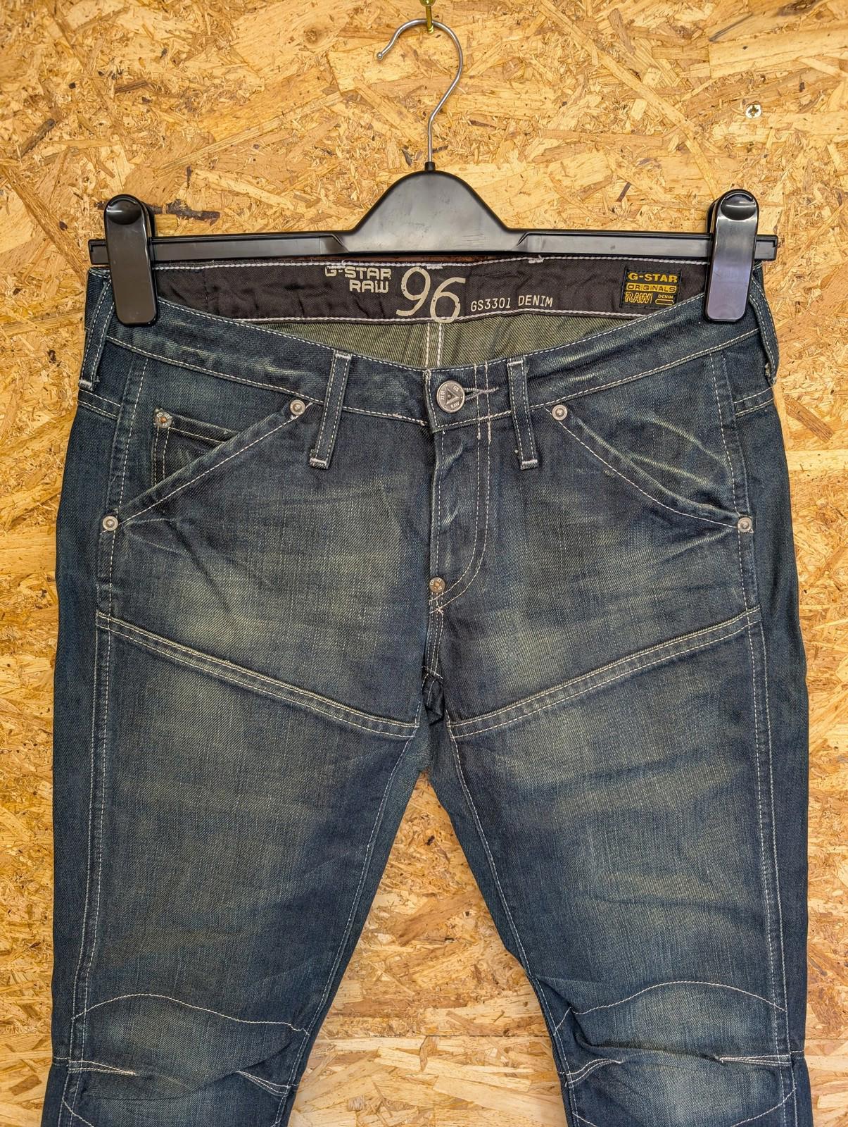 G-Star Raw Slim Jeans W28 L32 Women Dark Wash Denim Skinny Cinch Buckle Blue