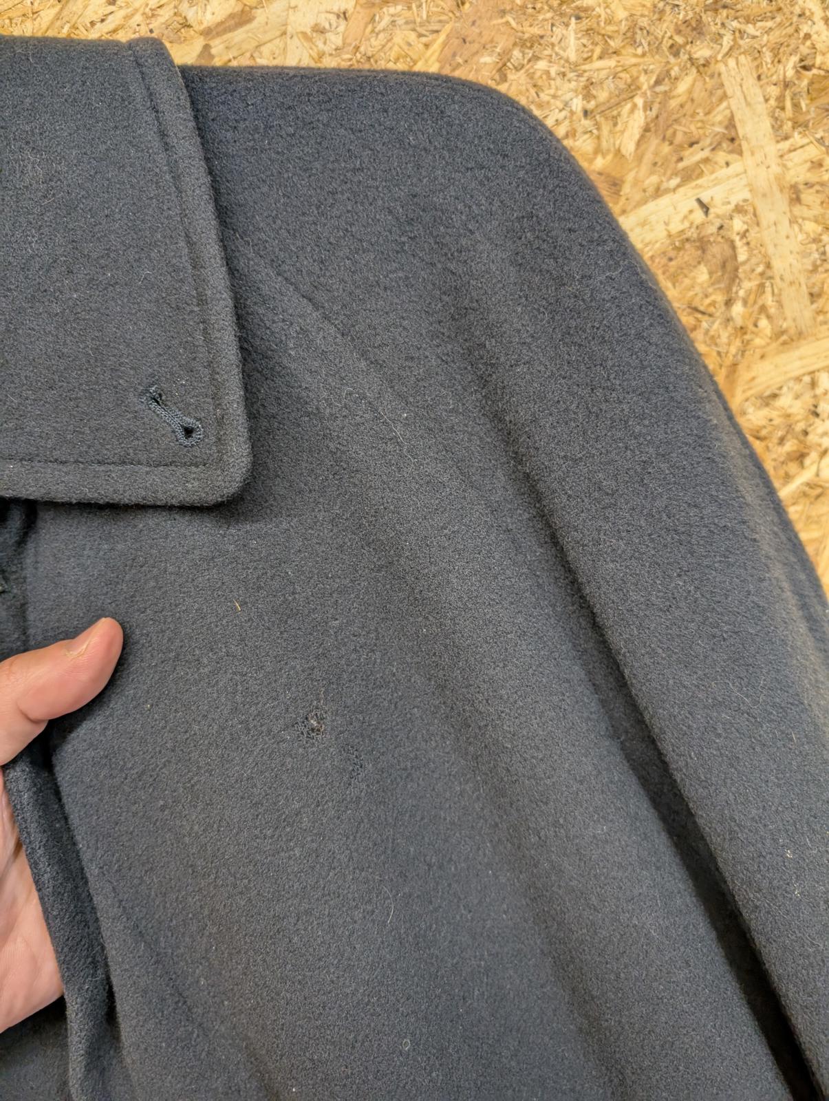 Burberrys London Over Coat XL J624455 Smart Wool Navy Blue CH96D 48 Long