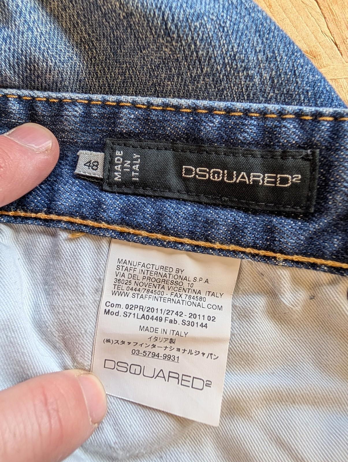 DSquared2 Jeans Size W32 L32 Men Distressed Navy Blue Denim Italy Slim Skinny