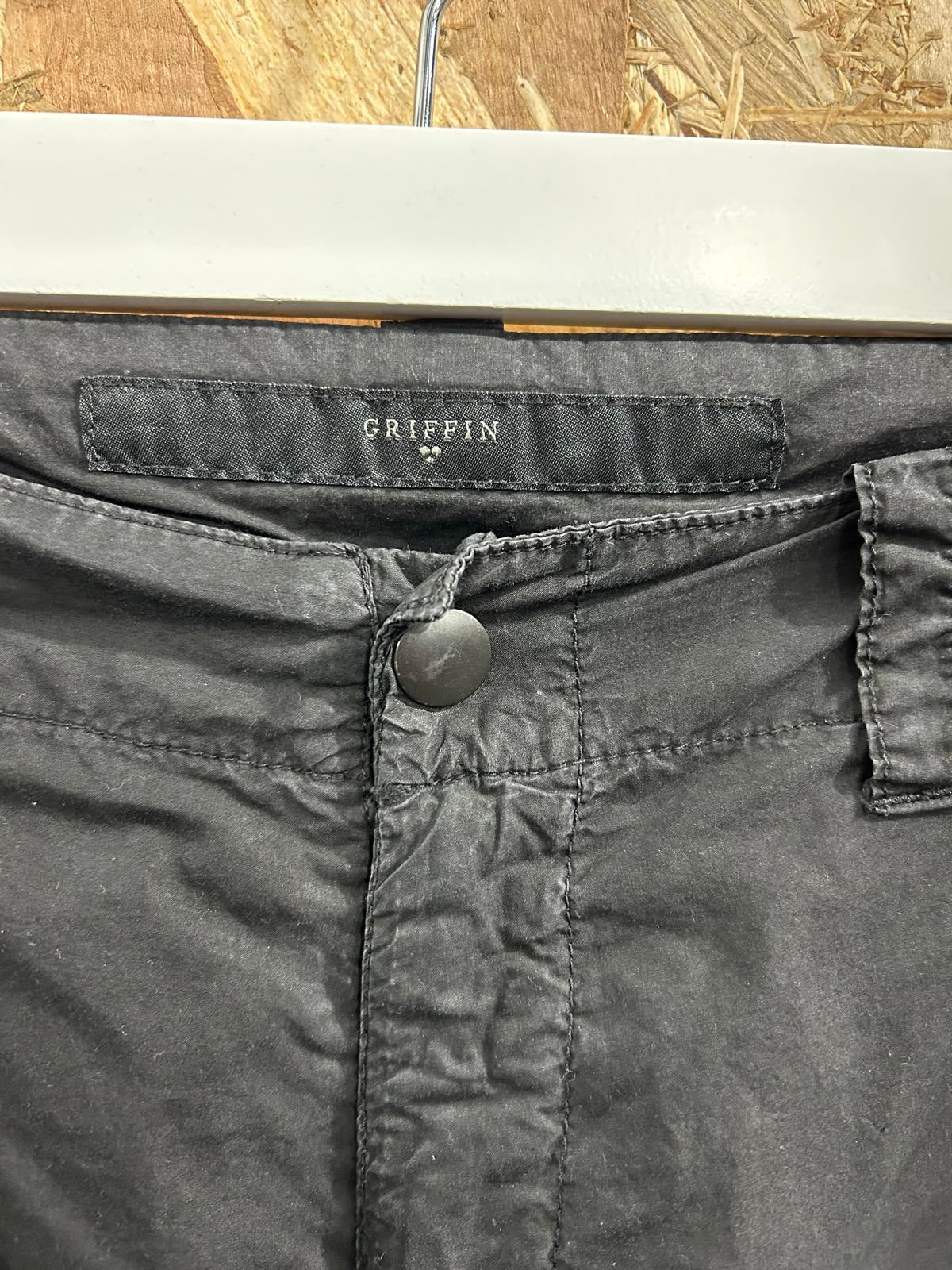 Griffin Studio Cargo Pants W30 L32 Black Trousers Baggies Cuffed Skate