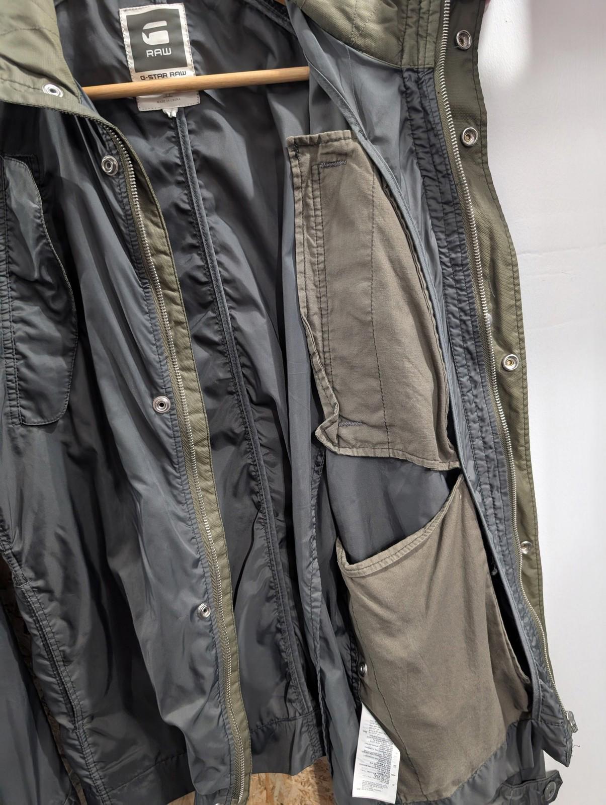 G-Star Raw Jacket Mens Large Military Style Khaki Green Casual Polyester