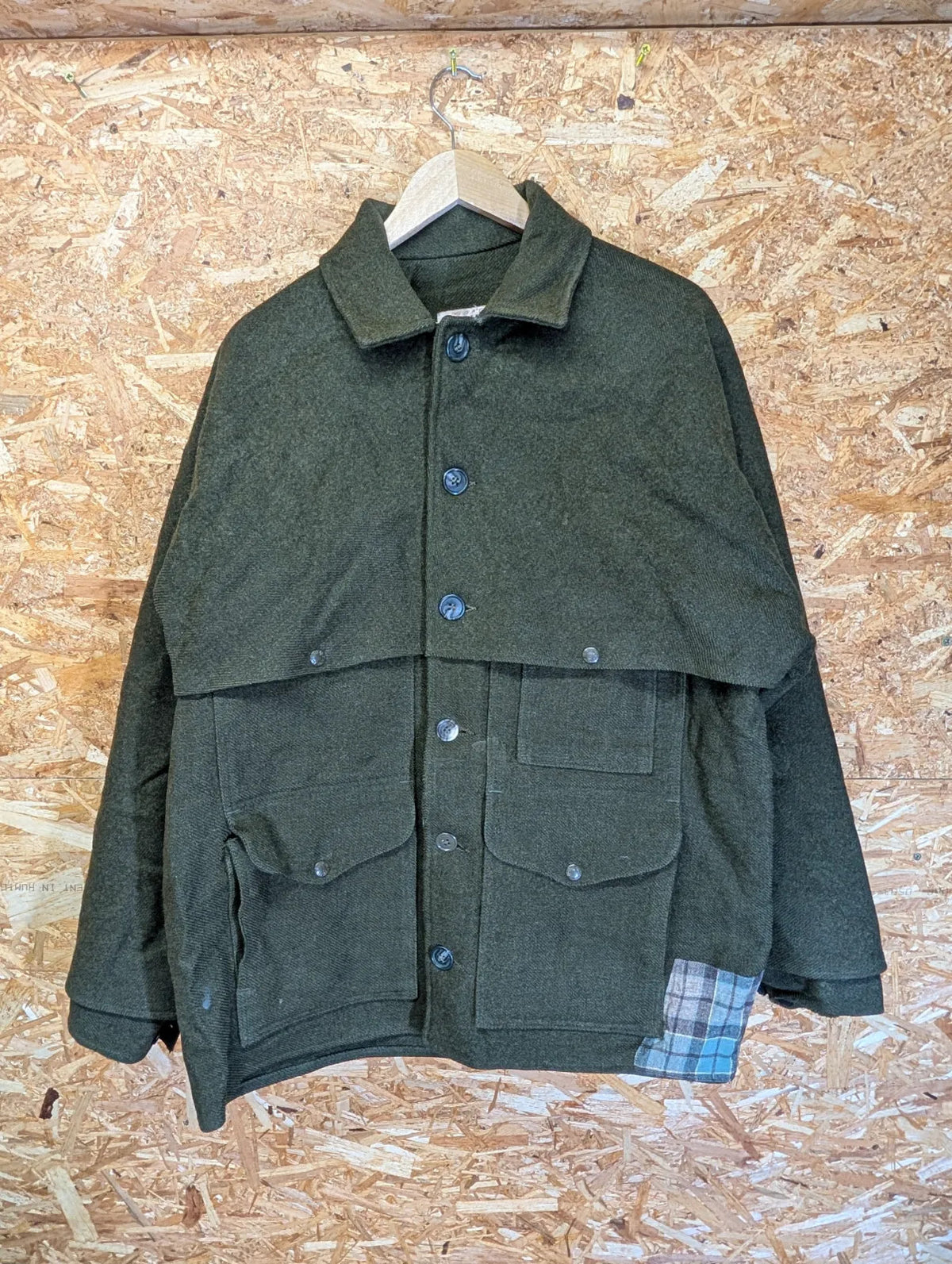 Filson Double Mackinaw Wool Cruiser Coat Mens XL Green Cape Heavy Jac USA Made