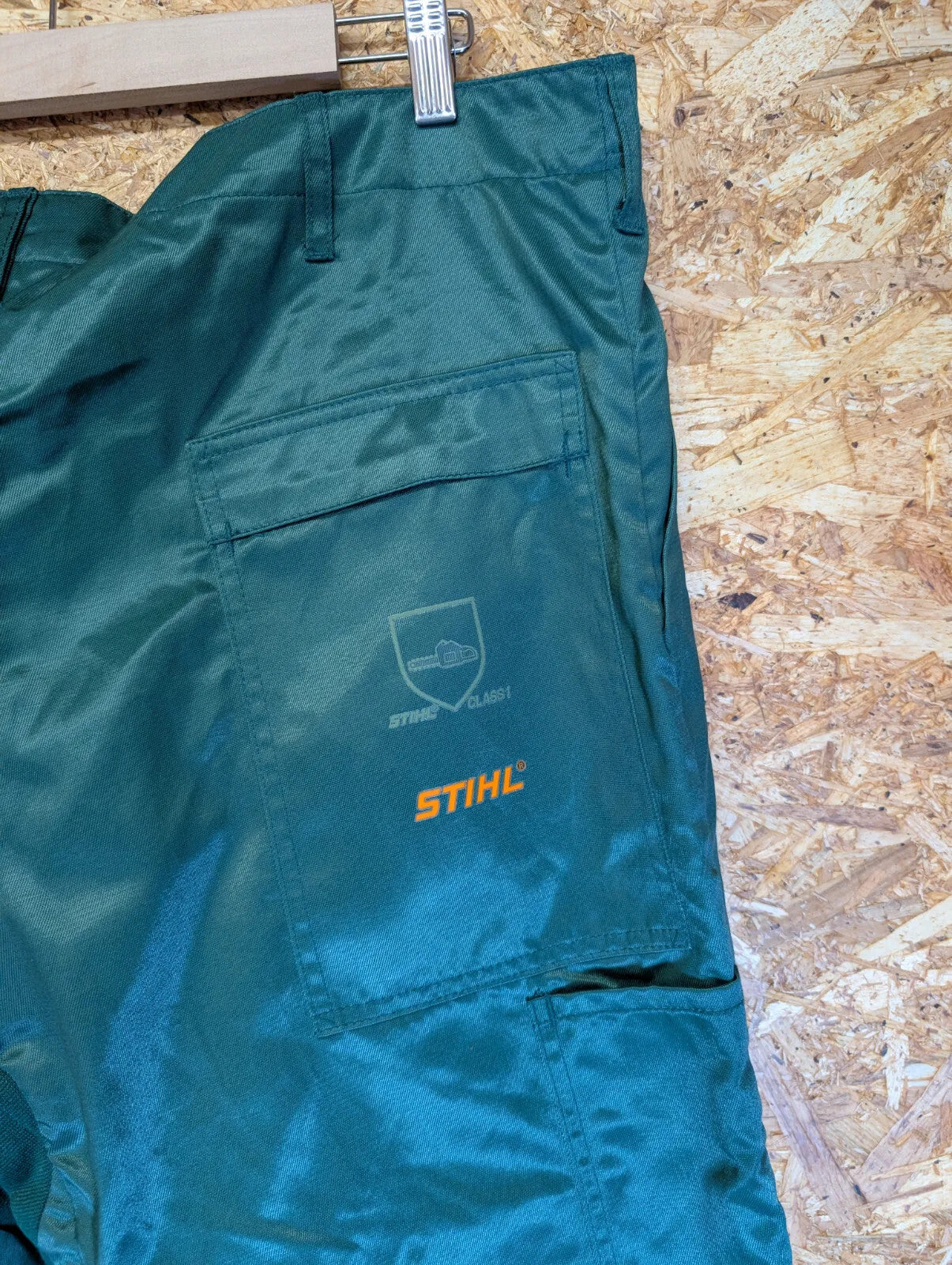Stihl Protective Trousers W38 L32 Green Beavernylon Chainsaw Class 1 EN 381 Work