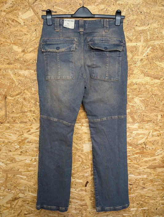 We The Free People Jeans Women W30 L34 Dream Maker Bootcut Denim Blue Cargo Bush