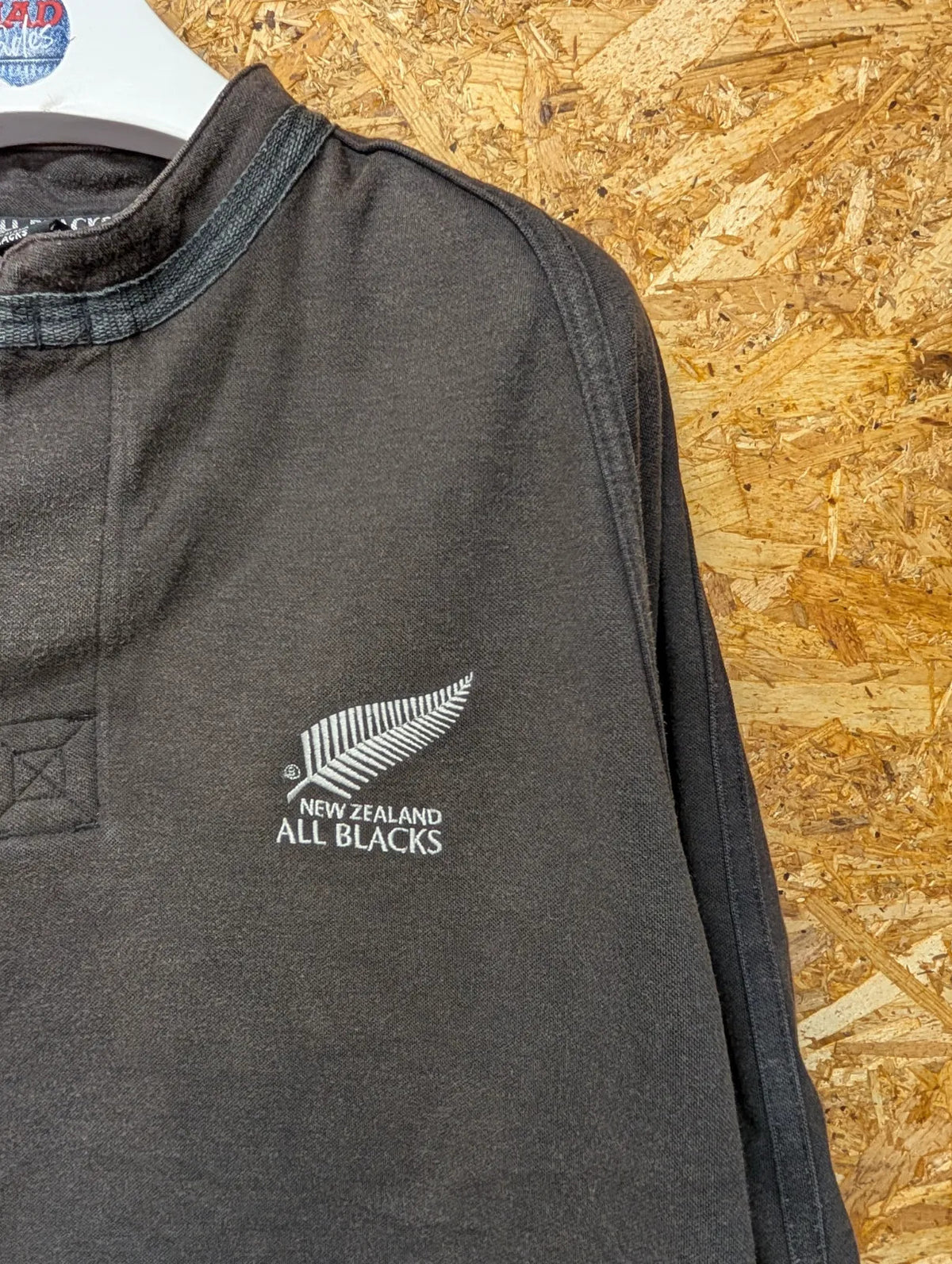 Vintage All Blacks Rugby Mens Large Short Sleeve Shirt Adidas
