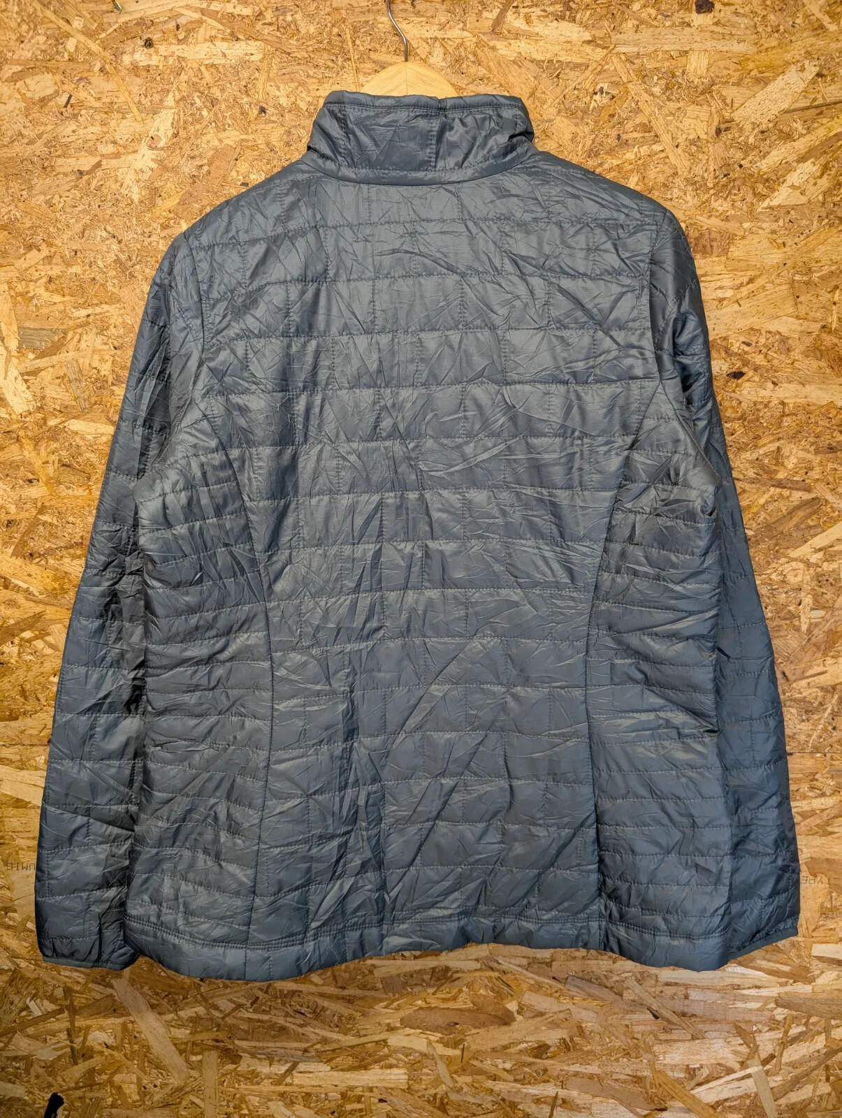 Patagonia Nano Puff Jacket Women Large Grey Quilted Primaloft Layer Insulated
