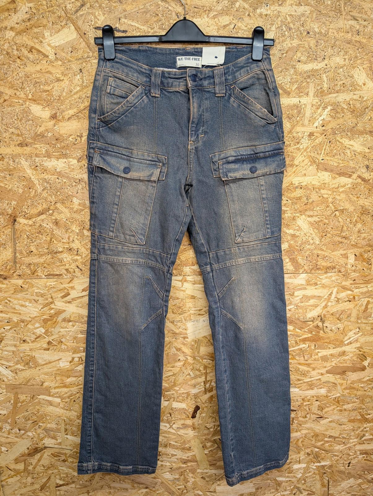 We The Free People Jeans Women W30 L34 Dream Maker Bootcut Denim Blue Cargo Bush