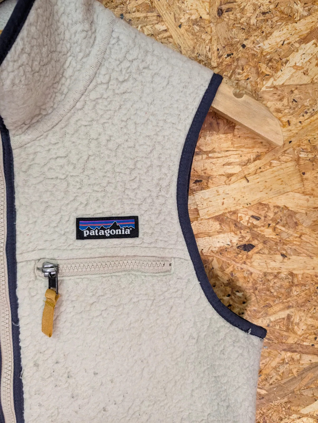 Patagonia Oatmeal Retro-X Pile Fleece Womens XS Vest Zip Cream Gilet Bodywarmer