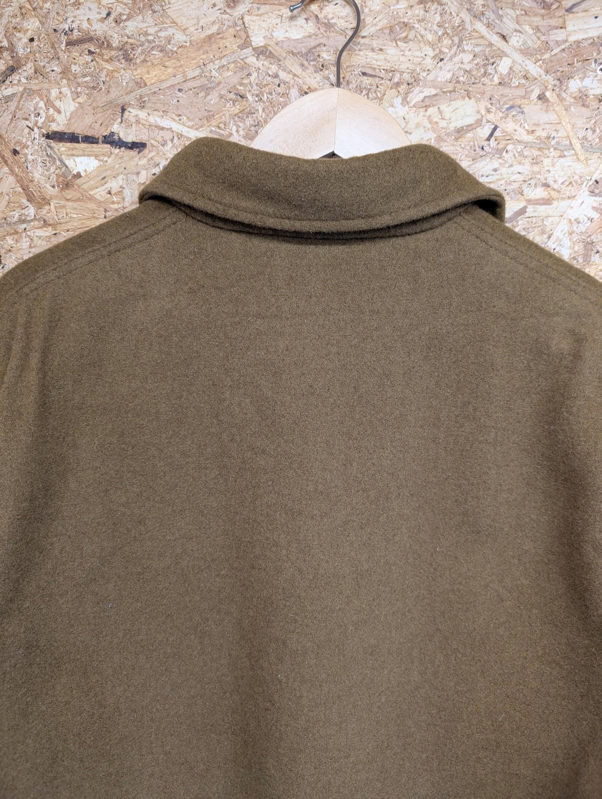 Filson Jac Wool Shirt Men Small Button-Up Heavy Duty Dark Tan Brown Overshirt