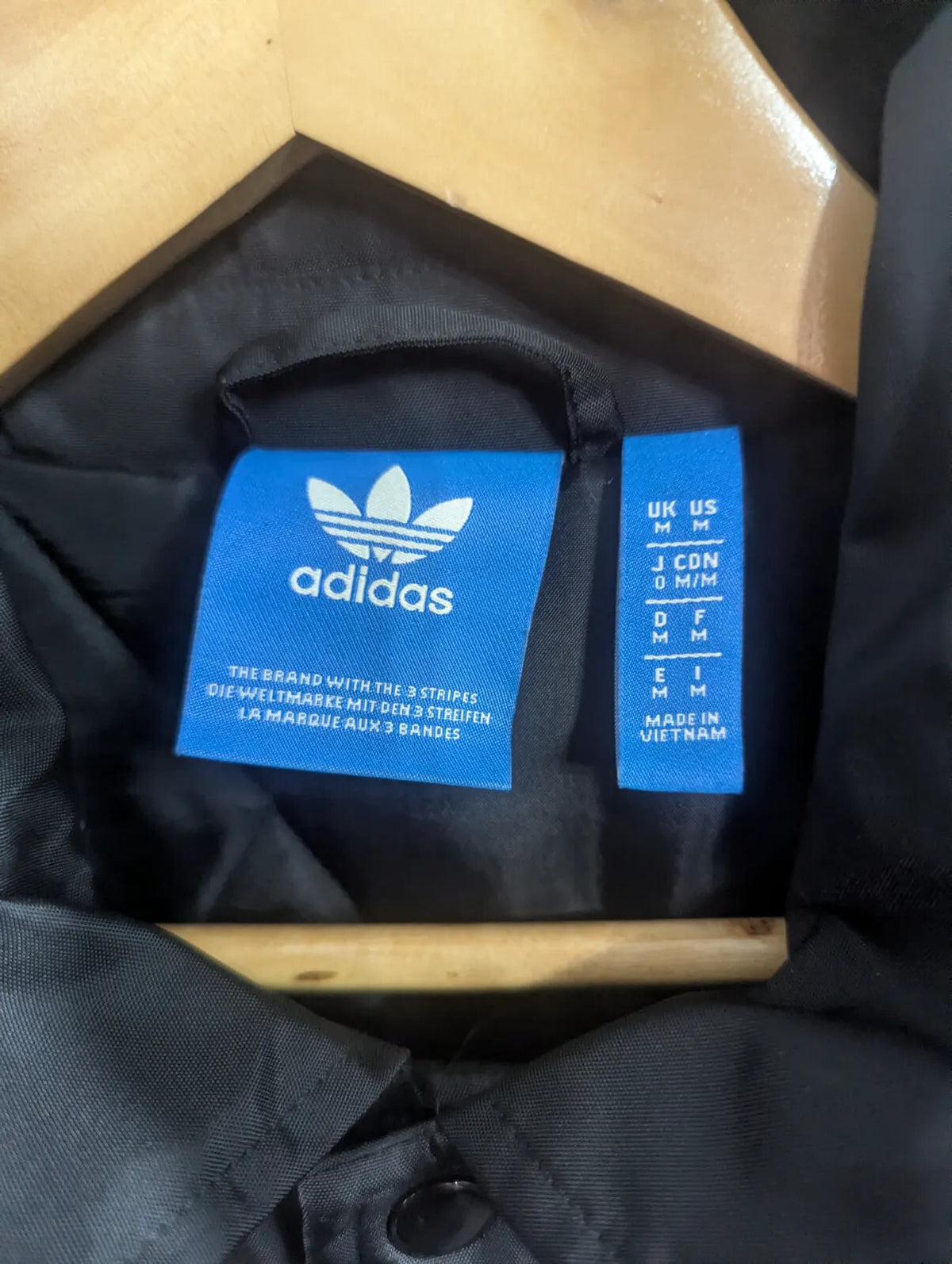 Adidas Seoul Coach Jacket Mens Medium Black Padded Quilt Skateboard Streetwear
