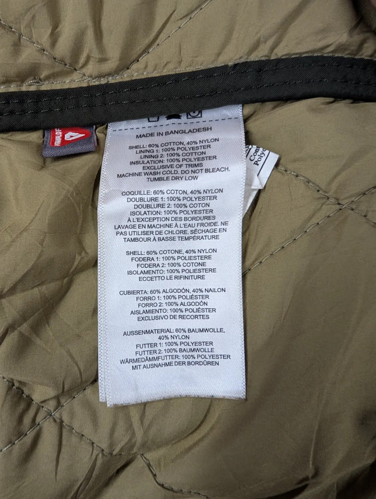 Filson Quilted Pack Bomber Jacket Mens Medium Dark Otter Green Padded Primaloft