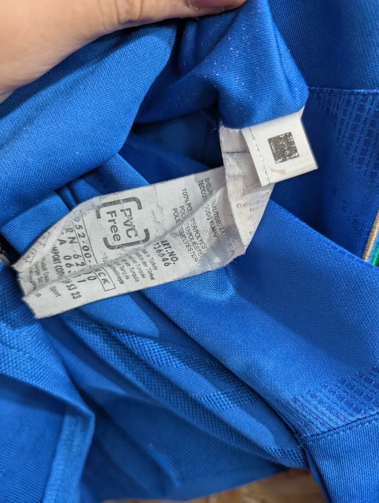 Italy 10/11  Home Top Mens Large Blue Short Sleeve Football Puma International