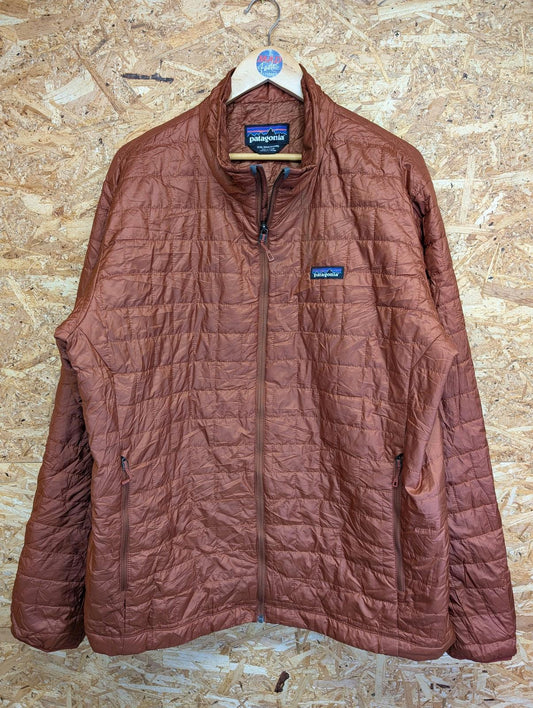 Patagonia Nano Puff Jacket XXL Men Orange Quilted Lightweight Primaloft Hiking