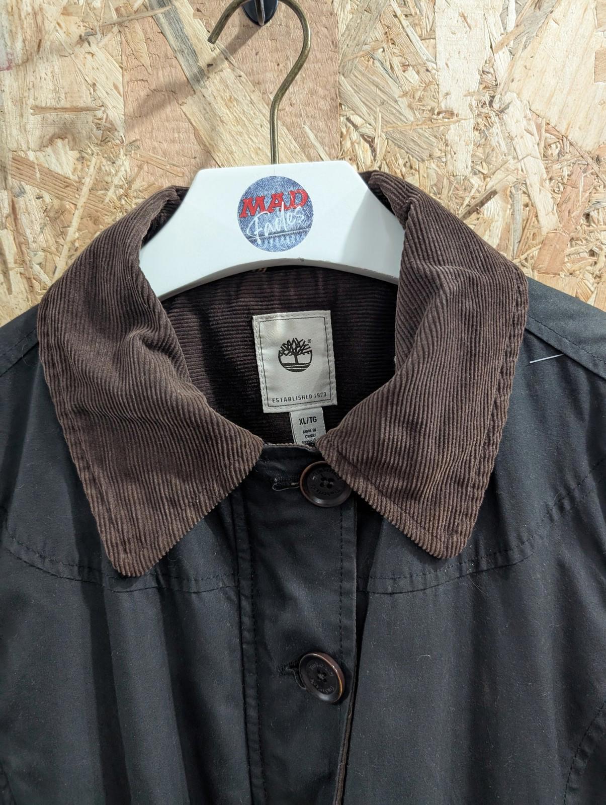 Timberland Women's Jacket XL Corduroy Collar Black Pockets Outdoor