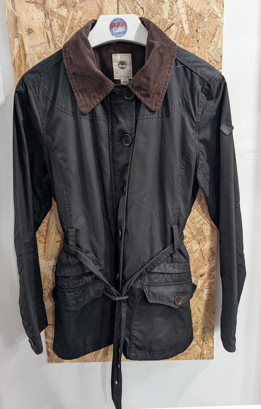 Timberland Women's Jacket XL Corduroy Collar Black Pockets Outdoor