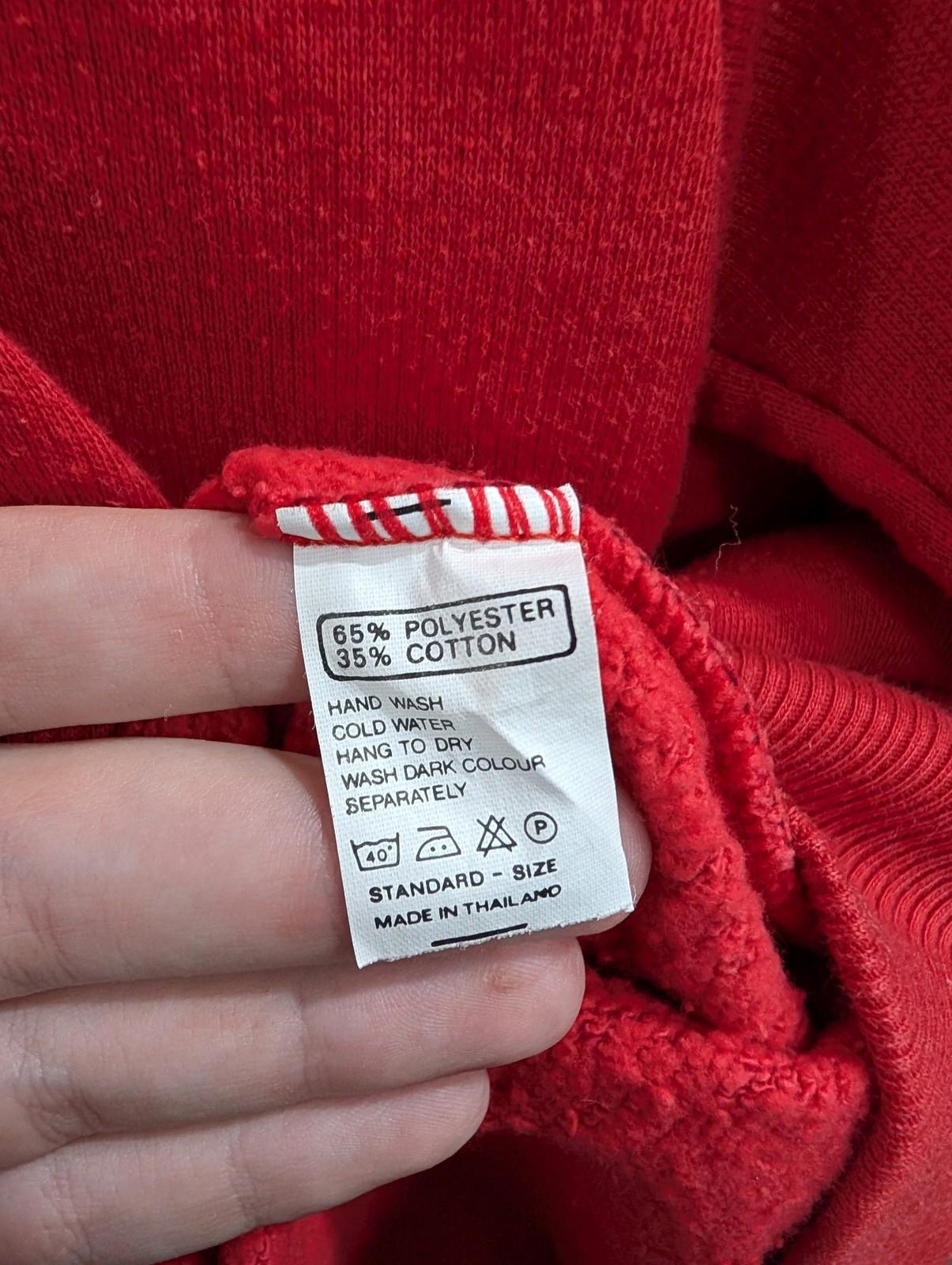 Lacoste Chemise Sweatshirt Small Men Embroidered Logo Red Oi Polloi France Made