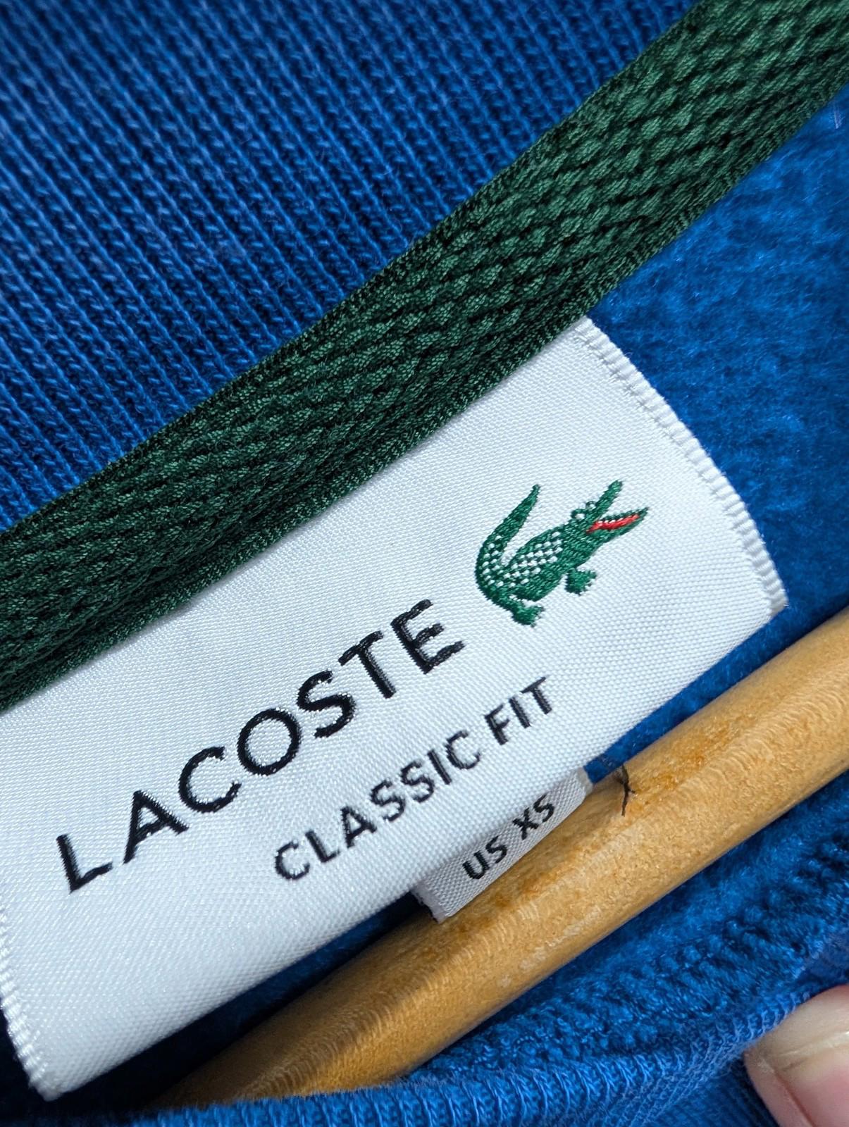 Lacoste Sweatshirt XS Men French Blue Logo Crew Neck Crocodile Oi Polloi Casuals