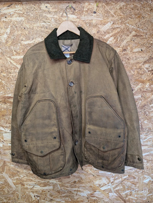 Filson Tin Cloth Waterfowl Upland Coat Mens Large Duck Brown USA Style 635 Wool