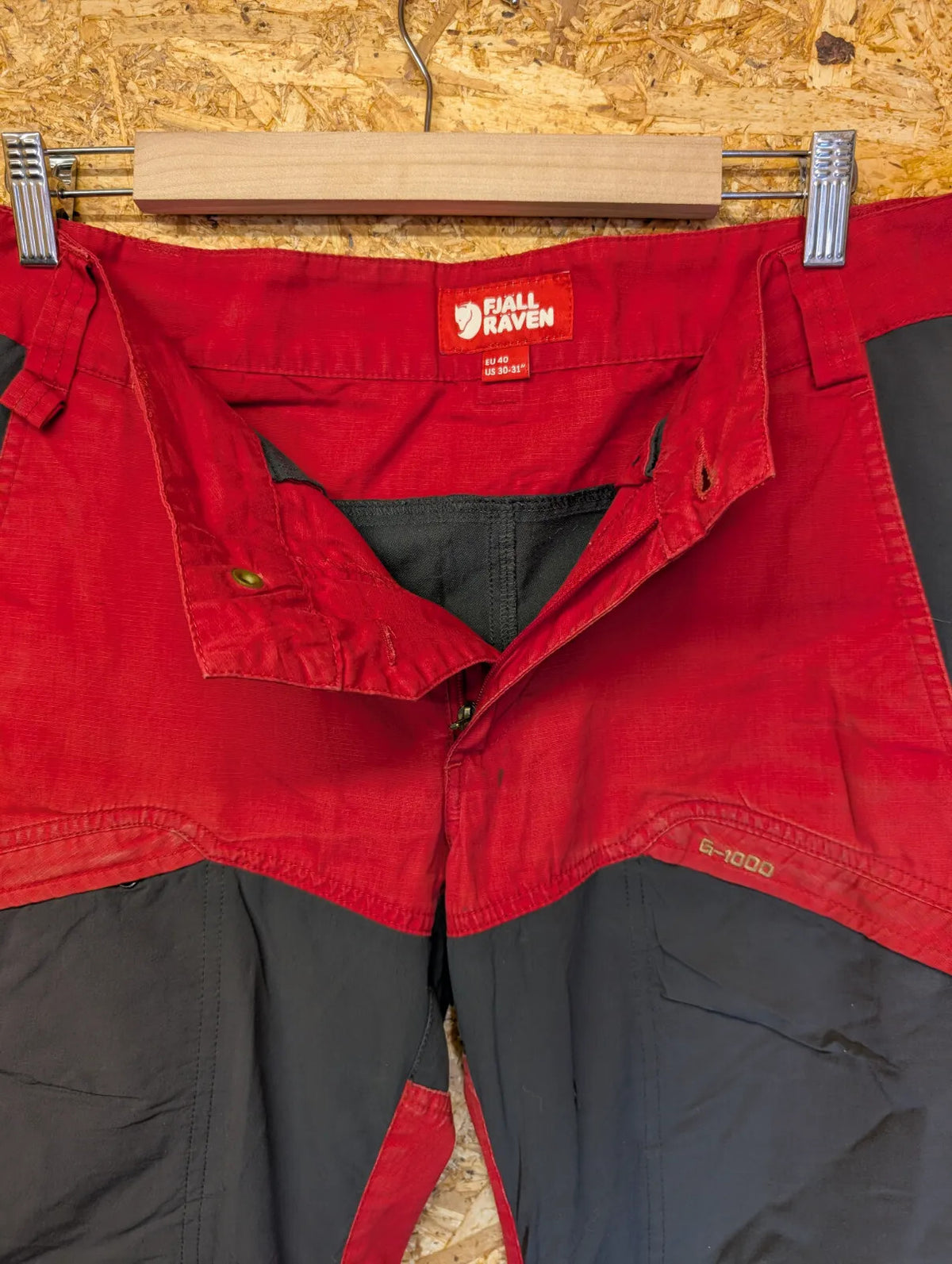 Fjallraven G1000 Tundra Trousers Mens W30 L32 Red Black Regular Straight Hiking