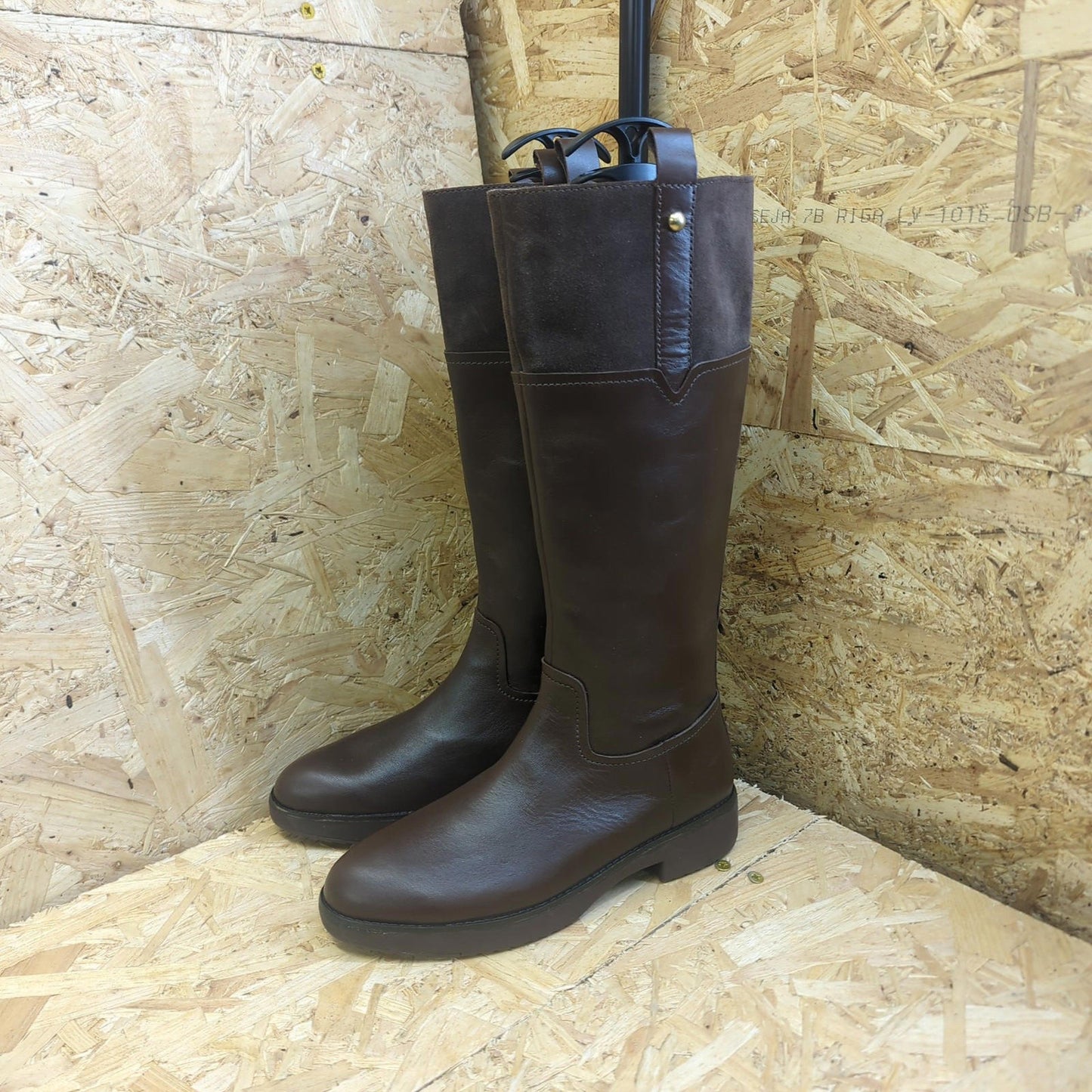 Fitflop Womens Signey Mixte Boots Zip Knee High Leather UK Size 4 Eu 37 VGC