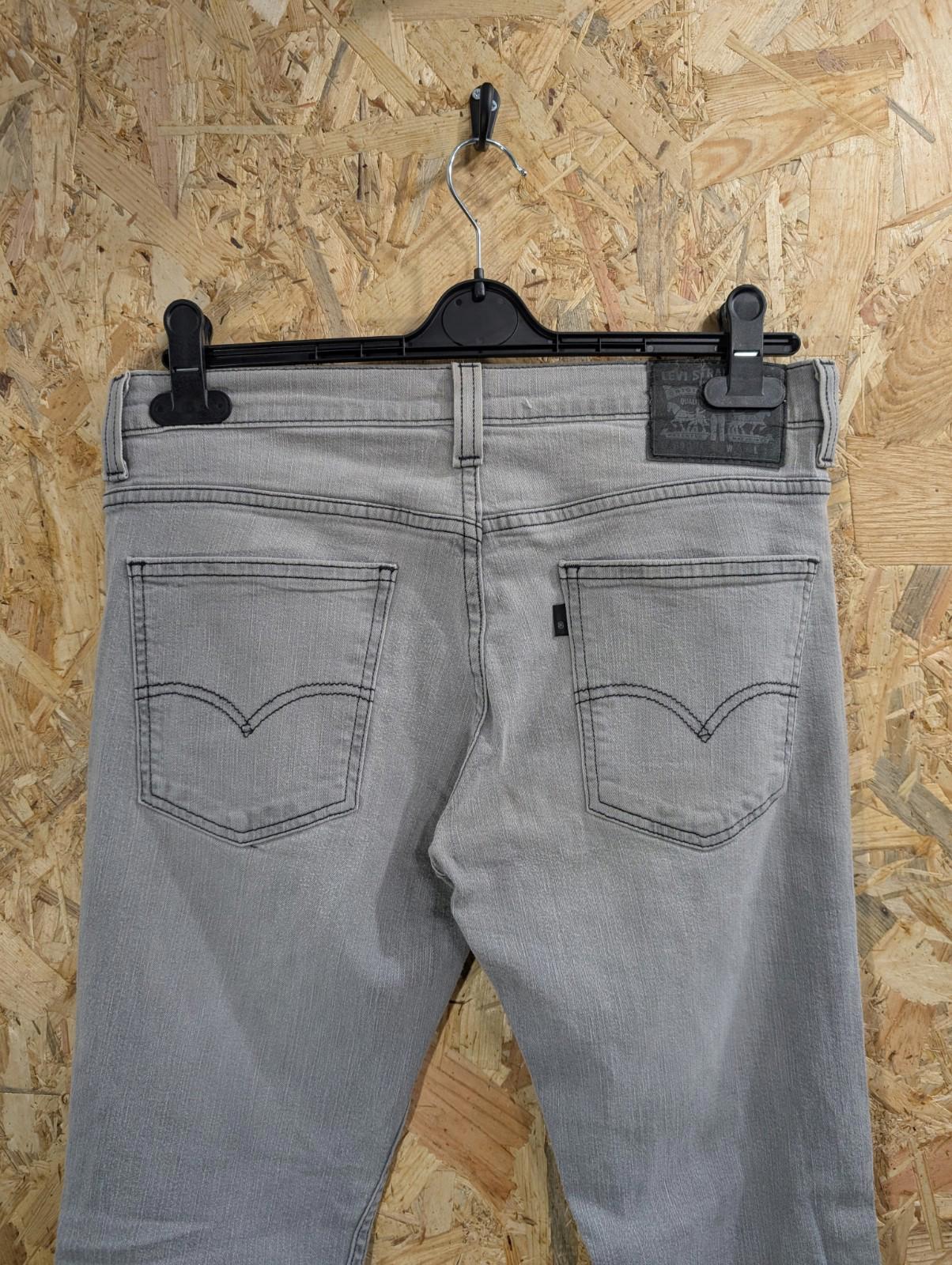 Levis 511 Slim Grey Jeans W32 L32 Men Straight Leg Black Tab Stretch Zip Fly