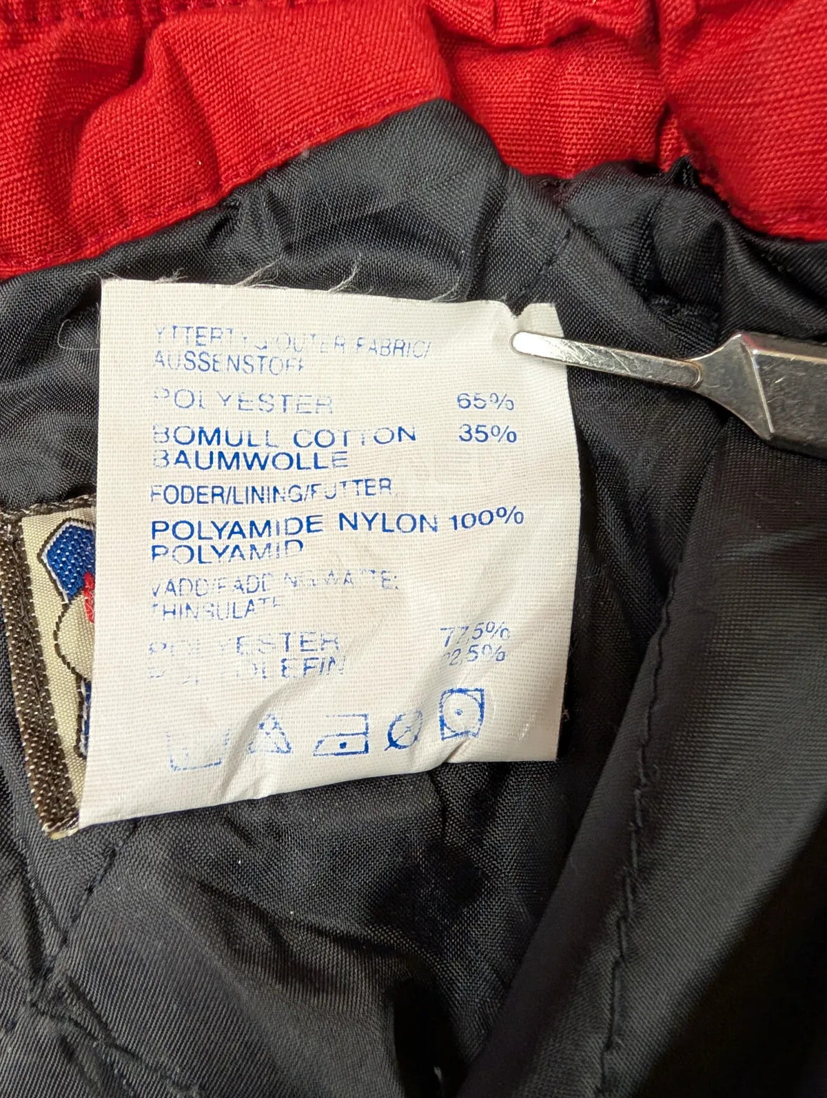 Fjallraven Insulated Trousers Mens W32 L30 Red Cotton Ski Snowboard Ripstop
