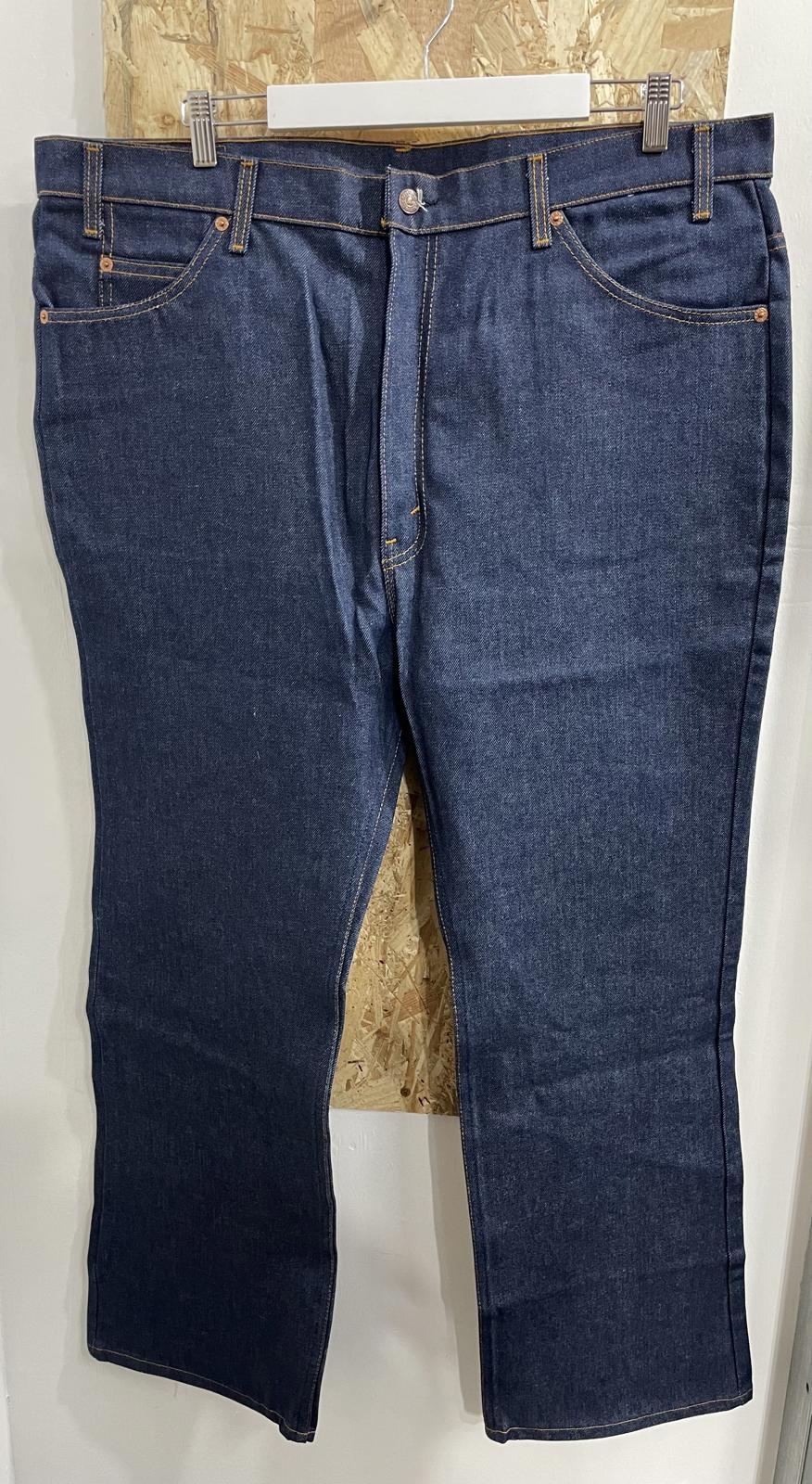 Levis 517 Straight Jeans W42 L30 Made in USA Indigo Blue Denim Vintage 70s 1976