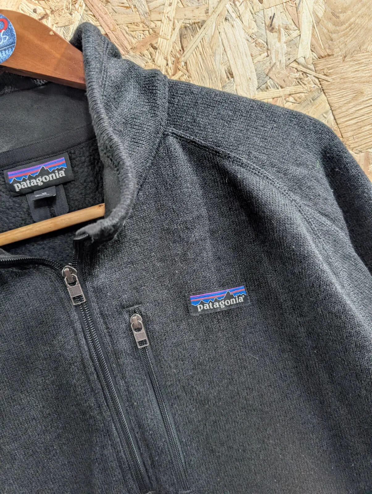 Patagonia Better Sweater Fleece Mens XL Black 1/4 Zip Pullover Snap-T Synchilla