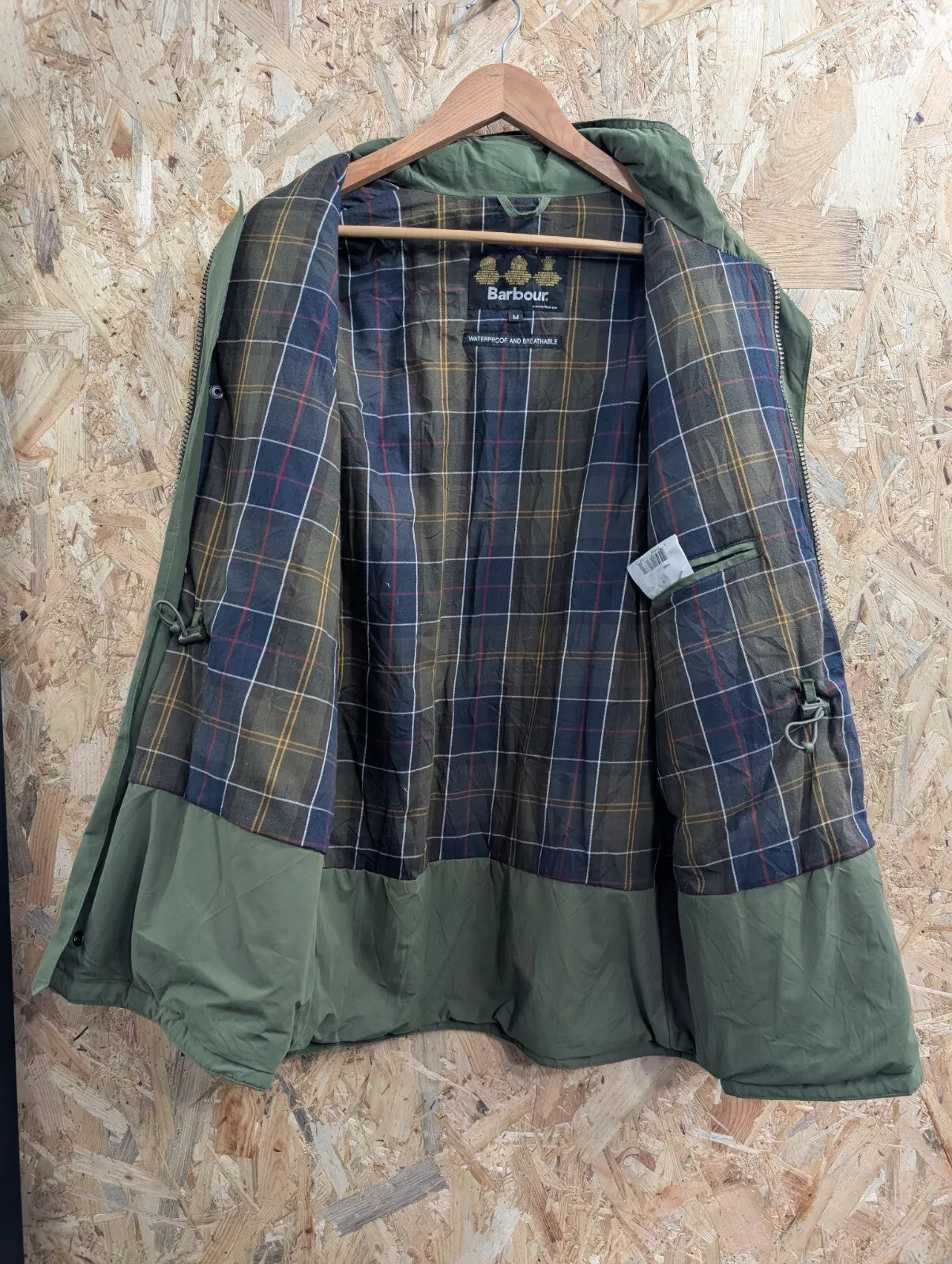 Barbour Club Sapper Field Jacket Men Medium Green Waterproof T1217 Utility Chore