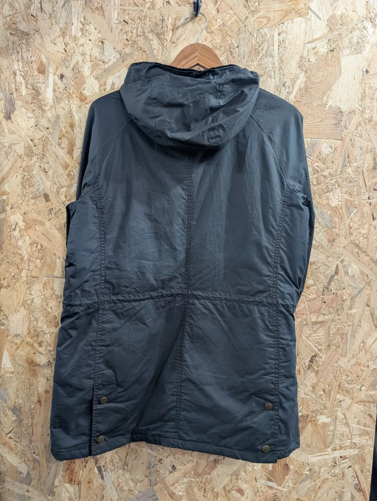 Barbour Retail Beadnell Parka Jacket Womens UK16 Blue Fleece Lined Waterproof