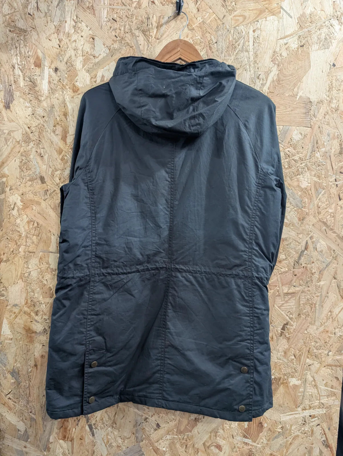Barbour Retail Beadnell Parka Jacket Womens UK16 Black Fleece Lined Waterproof