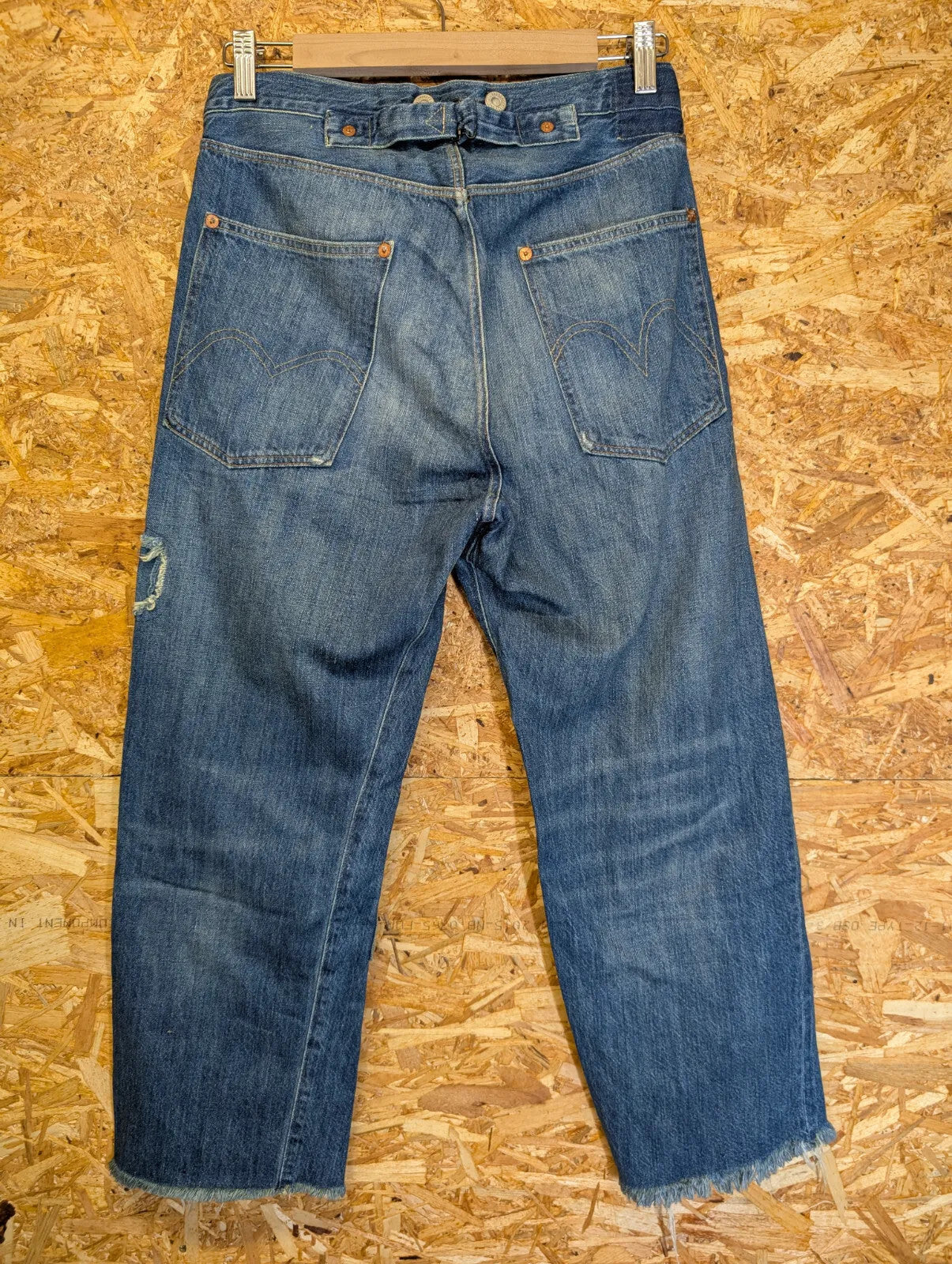 Levis Vintage Clothing 501 1915 Blue Jeans W28 Cinch Raw Hem Cropped Selvedge