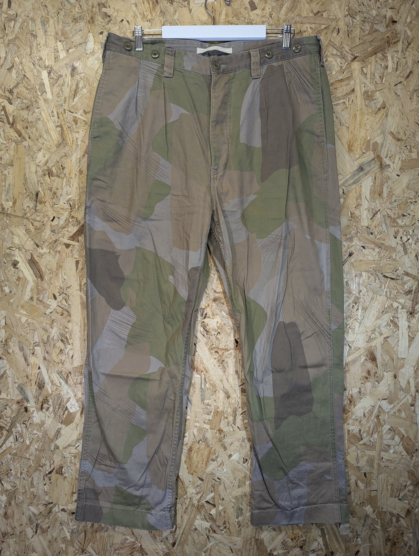 Lybro Nigel Cabourn Utility Trousers Camouflage Army Camo Workwear W36 L31