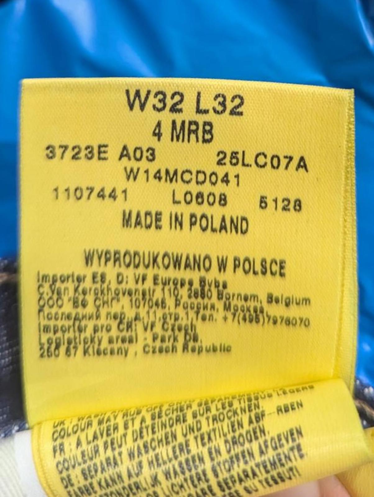 Wrangler 4MRB Jeans W32 L32 Men Raw Rigid Navy Blue Denim Straight Leg Organic