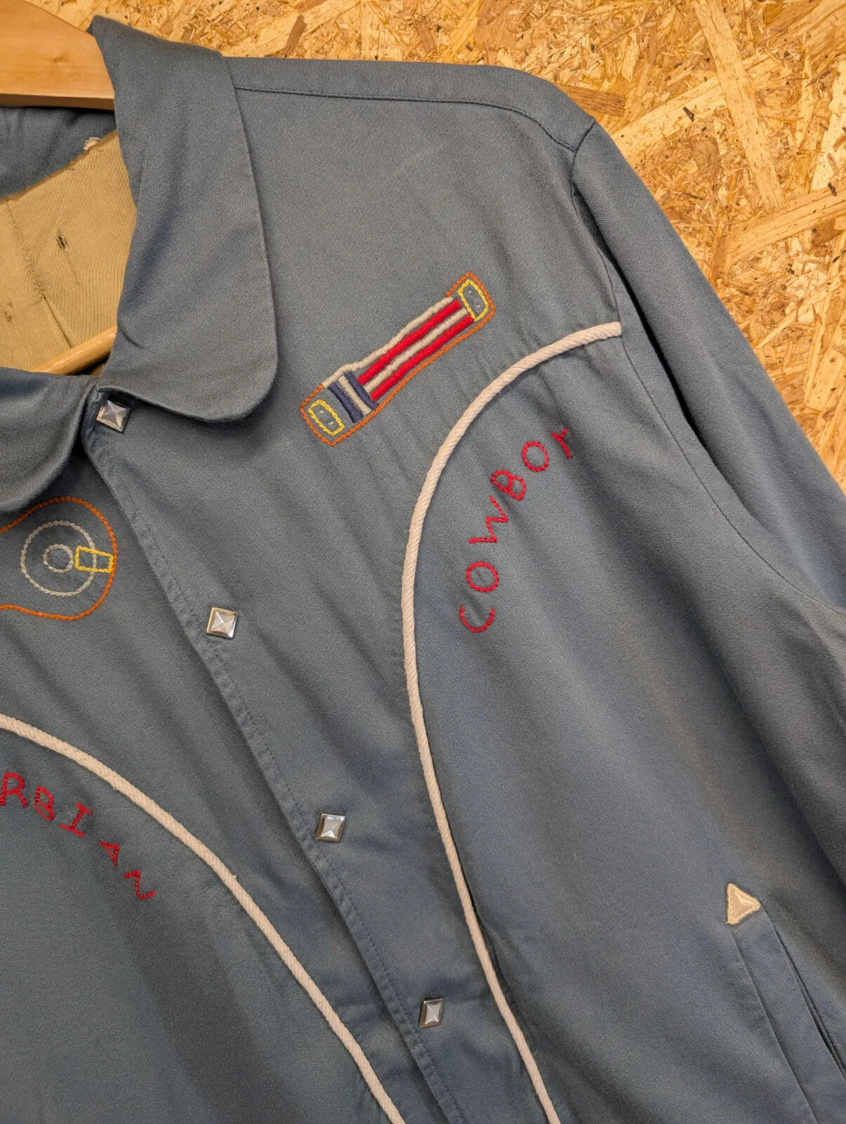LVC Suburban Cowboy Jacket Mens Medium Blue Grey Western Levis Vintage Clothing