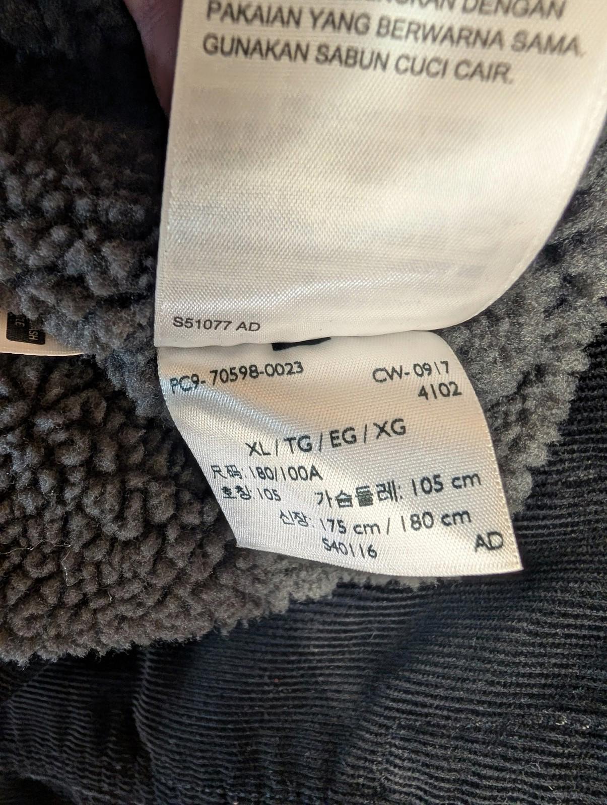 Levis Sherpa Trucker Jacket XL Men Corduroy Black Grey Fleece Lined Borg