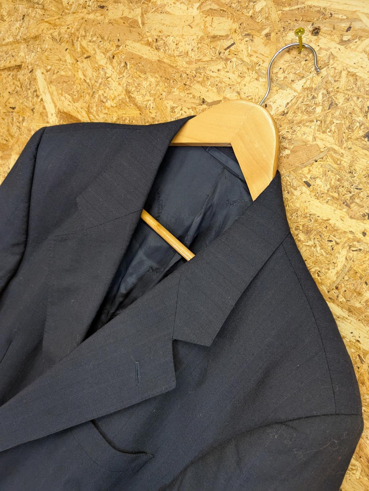 Aquascutum Pure New Wool Blazer 44R XL Navy Blue Jacket Mod Retro Smart