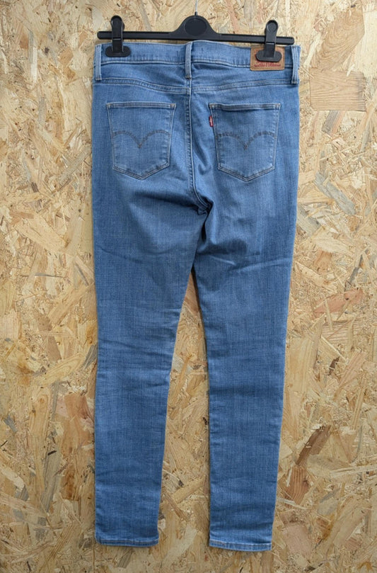Levis Slimming Skinny Jeans Size 12 W30 L32 Women Blue Stretch Red Tab