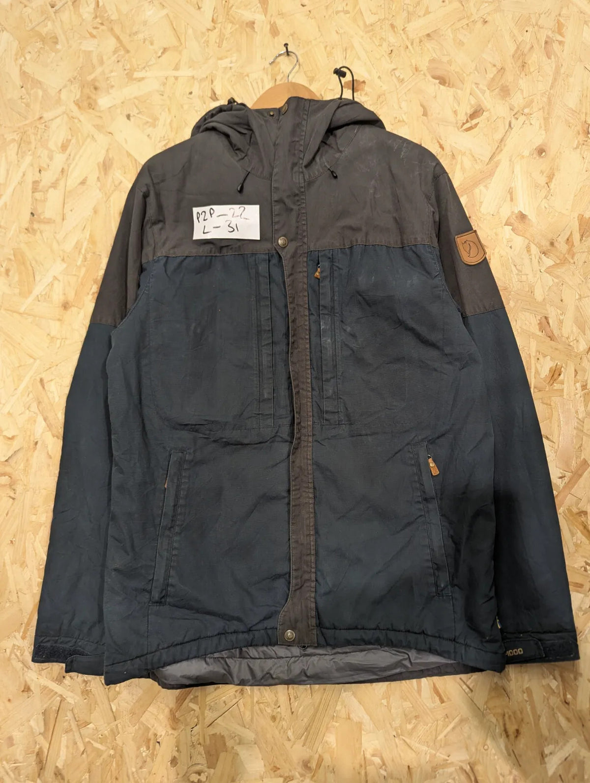 Fjallraven Skogso G1000 Jacket Mens Large Black Navy G-Loft Wax Hooded Supreme