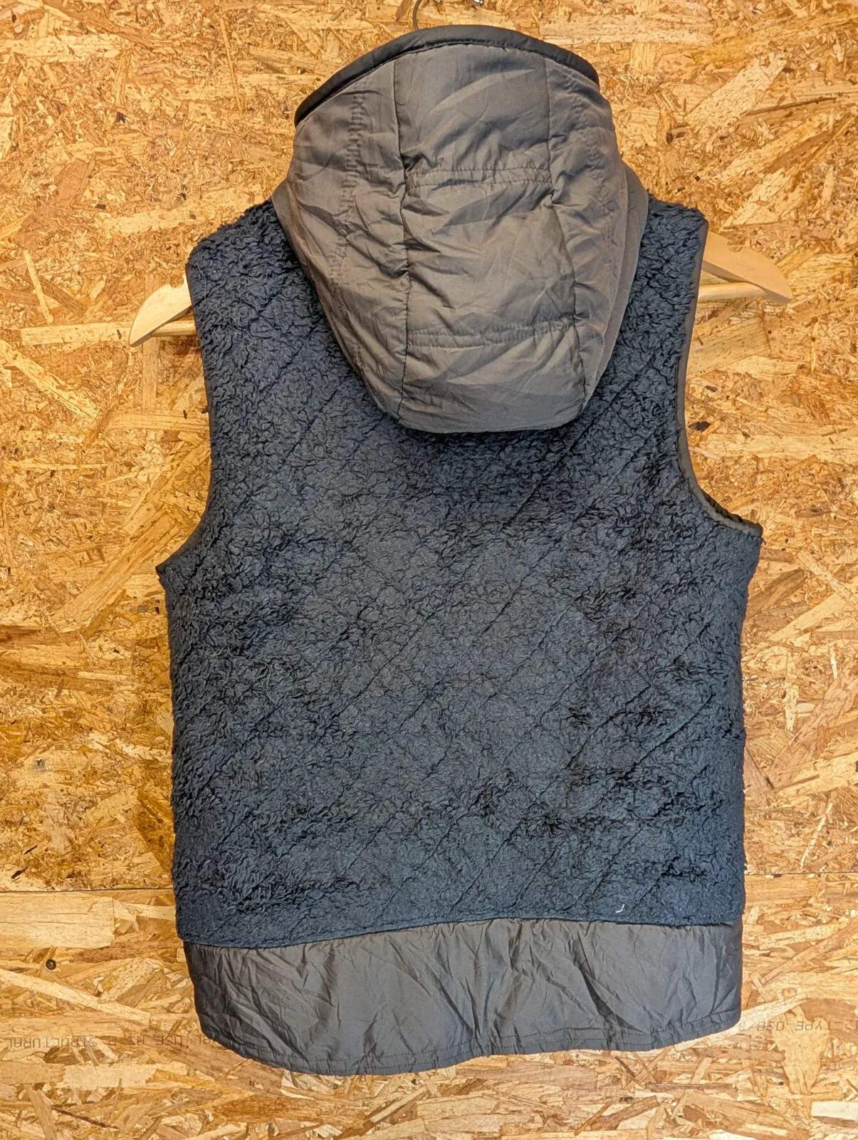Patagonia Reversible Fleece Vest Womens XS Charcoal Grey Gilet Full Zip Hooded