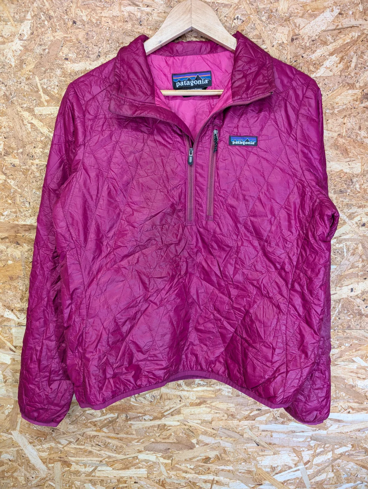 Patagonia Nano Puff Pullover Womens Medium Magenta Quilt Lightweight Primaloft